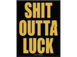 Metallica - Toppa "Shit Outta Luck"", Tessuto RO8105 (Taglia Unica) (Nero/Giallo)"