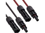 Inline Solarkabel VerläNgerungs-Set Inkl. Solarstecker 6Mm² Schwarz/Rot 15M (95615)