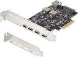 Startech.Com Scheda Di Espansione Pcie Usb A 5 Porte, Usb 3.2 10Gbps, Scheda Pci Express Con 4 Porte USB-C, 1 Porta Interna USB-A, Scheda Controller Pcie Usb, Windows/Macos/Linux