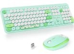 Combinazione Di Tastiera E Mouse, Tastiera Retrò Per Macchina Da Scrivere, Tastiera Rotonda A 2,4 Ghz Con Tastierino Numerico, Tastiera Ergonomica A 104 Tasti