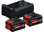 Bosch 2X Exba 18V-55 + Gal 12V/18V-80 Expert Starter Set 18 V ( 1600A0373P ) 2X Batteria 5,5 Ah + Caricabatteria 8 A Ampshare