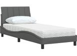 Vidaxl Letto Con Materasso "Hanko"" Grigio Scuro 90X190 Cm Tessuto"