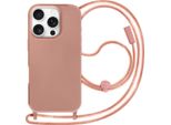 Avizar, Custodia Semirigida A Catena Soft Touch Per Apple Iphone 16 Pro Max, Oro Rosa