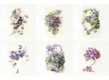 Itd Carta Di Riso Per Decoupage Set Carta Artigianale, Fiori, Violette RSM076
