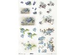 Itd Carta Di Riso Per Decoupage A3 Violette, Bucaneve, Nontiscordardime 1036L