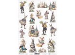 Itd Carta Di Riso Decoupage Carta Artigianale Tecnica Tovagliolo Di Carta Morbida, Coniglietto Di Pasqua R2169