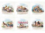 Itd Carta Di Riso Per Decoupage Set Carta Artigianale, Galline Vecchie, Conigli, Polli RSM067