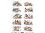 Itd Carta Di Riso Decoupage Carta Artigianale Tecnica Tovagliolo Di Carta Morbida, Vintage, Galline, Conigli, Polli R2166