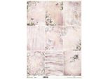 Itd Carta Di Riso Per Decoupage, A3 887L Uccelli, Fiori, Farfalle, Colore Peeling