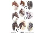 Itd Carta Di Riso Per Decoupage R0272 Cavalli, Teste Di Cavallo, Ferri Di Cavallo