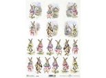 Itd Carta Di Riso Decoupage Tecnica Artigianale Tovagliolo Di Carta R2366 Divertente Coniglietti Di Pasqua