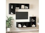 Maison Exclusive - Set Di Mobili Tv 4 Pezzi In Finitura Rovere Nero