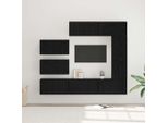 Maison Exclusive - Set Di Mobili Tv 8 Pezzi In Legno Sintetico Effetto Rovere Nero