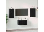 Maison Exclusive - Set Di Mobili Tv 3 Pezzi In Legno Finitura Rovere Nero