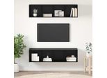 Maison Exclusive - Set Mobile Tv 2 Pezzi Effetto Rovere Nero 37 X 37 X 142,5 Cm