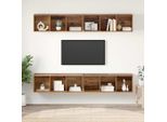Maison Exclusive - Set Di Mobili Tv 4 Pezzi Legno Antico 37 X 37 X 107 Cm Materiale Ligneo