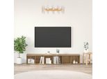 Maison Exclusive - Set Mobile Tv 2 Pezzi In Rovere Artigianale 37 X 35 X 107 Cm Materiale Ligneo