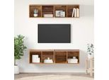 Maison Exclusive - Set Di Mobili Tv 4 Pezzi Legno Antico 37 X 37 X 72 Cm Materiale Ligneo