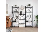 Maison Exclusive - Libreria Effetto Rovere Nero 156 X 25 X 167 Cm