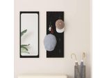Maison Exclusive - Comodino Da Parete Effetto Rovere Nero 30 X 1,5 X 80 Cm