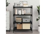 Maison Exclusive - Ripiano 4 Pezzi Nero 80 X 40 X 1,5 Cm Materiale Ligneo