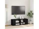 Maison Exclusive - Mobile Tv Nero Effetto Rovere 102 X 35 X 35 Cm
