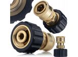 Rosfix Adattatore M22 Filettatura Femmina 14 Mm A Raccordo Rapido Da 3/8" – Ottone | Per Idropulitrici Karcher | Resistente Alla Corrosione"