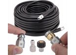 Rosfix Duojet Set 15 M – Tubo Flessibile Per La Pulizia Dei Tubi 1/4” 155 Bar, 2 Ugelli, M22 E 1/4” Npt | Ricambio Per Idropulitrici KäRcher K2 – K7