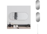Vidaxl Specchio Da Parete Argento 60X25 Cm Ovale - Specchio