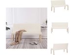 Vidaxl Panca 139,5 Cm In Pelle Finta Bianco Panna - Panche Per Sala E Cassapanca