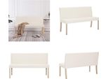 Vidaxl Panca 139,5 Cm In Pelle Finta Bianco Crema - Panca - Panche - Panca Da Corridoio - Panche Da Corridoio