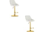 Hocker Kast - Velluto Beige / Base Oro X 2