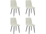Sedia Libra - Tessuto Beige / Gambe Nere X 4