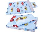 Bobo 2-Str. Biancheria Da Letto Per Bambini 135X100 Cm Con Imbottitura Per Casa E Asilo Cotone - Auto