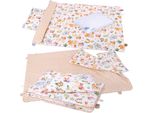 Bobo Biancheria Da Letto Per Bambini A 2 Strati 135X100 Cm Con Imbottitura Per La Casa E La Cameretta In Cotone - Animali Da Favola