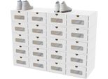 Yuenfong 20 Pezzi Scatole Per Scarpe Impilabili In Carta Kraft Con Coperchio E Finestra Trasparente, Pratico Contenitore Per Scarpe 35X24X14Cm, Organizzatore Di Spazio Per Le Scarpe, Bianco