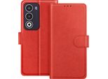 Avizar, Oppo A5 Chesterfield Custodia Portafoglio Con Funzione Stand, Rosso