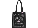 Something Different - Borsa Tote "Good Witch Social Club"", Misto Poliestere-Cotone SD10532 (Taglia Unica) (Nero)"