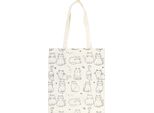 Something Different - Borsa Tote, Gatto, Tessuto Misto Poliestere-Cotone SD10519 (Taglia Unica) (Bianco)