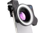 Inf Apexel APL-ZM100FL26 Kit Obiettivo Telefono Macro Zoom Con Flash Per Foto