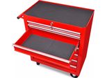 Carrello Da Officina Rosso 7 Cassetti