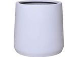 Vivanno Vaso Da Fiori In Vetroresina Vekra Rotondo, Bianco Opaco - 55X50 Cm
