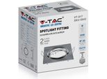 Faretto Led V-TAC - Luce Da Incasso - GU10 - IP20 - Nickel Satinato - Confezione Da 2 Pezzi