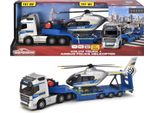 Set Camion Volvo E Elicottero Polizia Lumin/Gw, 35 Cm
