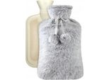 Korbi | Borsa Dell'acqua Calda 2L - Rivestimento In Peluche - Confortevole - Calore Duraturo - Rilassante