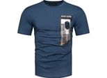 Recea T-Shirt Uomo Manica Corta Oltion Blu Cielo Xxl