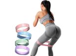 Inf Set Di Fasce Di Resistenza Yoga - 4 Fasce Elastiche Antiscivolo In Silicone Per Fitness A Casa, Squat E Allenamento Dei Glutei