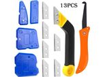 Inf Kit Di 13 Utensili Angolati Per Rimozione Stucco - Abs E Acciaio Inox