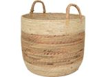 Vivanno Cesto Decorativo Giacinto D'acqua Dormante Rotondo, Intrecciato Naturale - 41X35 Cm