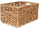 Vivanno Cestino Da Scaffale In Giacinto D'acqua Cestero Scatola, Intrecciato Naturale - 34X24X18 Cm